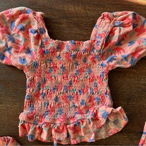 Floral Smocked Pink Top